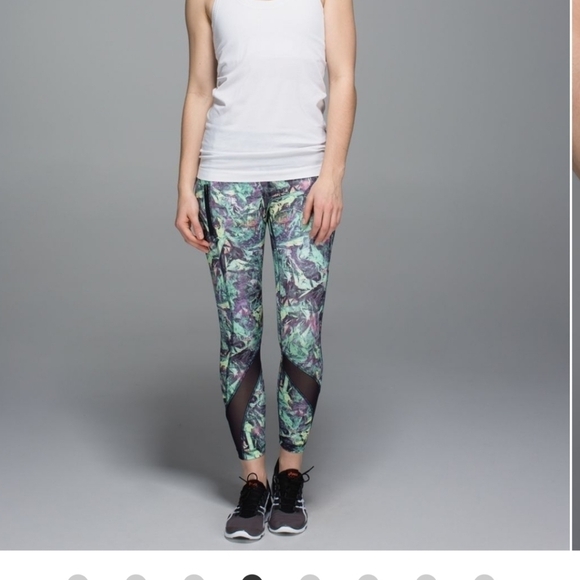 Lululemon Inspire Tight Luxtreme (Mesh) Multi color size 4 - Picture 3 of 11